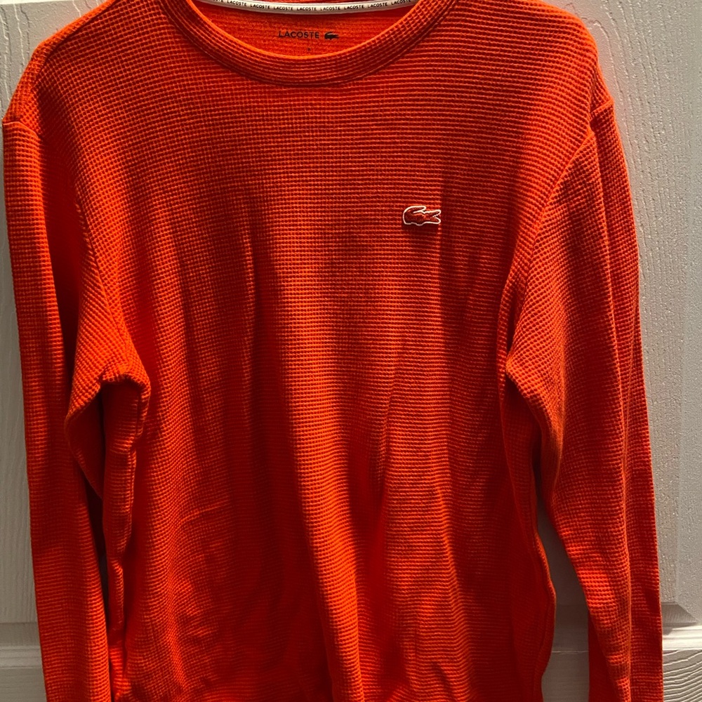 Lacoste Bright Orange Ribbed Shirt
